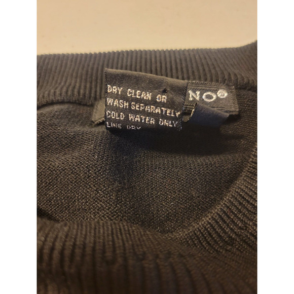 Tulliano Black Crew Neck Silk Blend Long Sleeve Pullover Sweater Men's Size XL - Picture 9 of 9